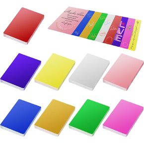 Frddiud 100Pcs Metal Business Card Blanks, Anodized Aluminum Custom Business Card Blanks for CNC Engraver Laser Engraving DIY Cards, 3.3x2.1 Inch DIY Gift Plate Cards for Office Clients (Matte Black) in Kuwait