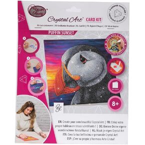 مجموعة بطاقات التهنئة من Craft Buddy DIY المصنوعة من الكريستال / اللوحة الماسية - غروب الشمس البفن in Kuwait