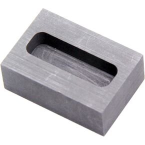 Graphite Ingot Mold, High Purity Refining Graphite, Melting Casting Mould for Gold Silver Aluminum Copper Brass Zinc Plumbum and Alloy Metals (4.92x3.15x1.57inch/3250gGold)