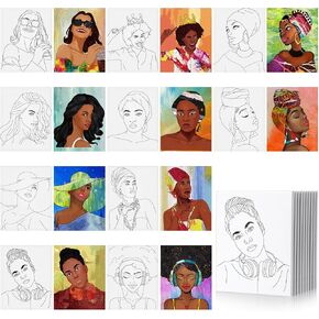 Sherr 10 Pcs Pre Drawn Canvas for Painting,Vintage,8 X 10 Inch in Kuwait