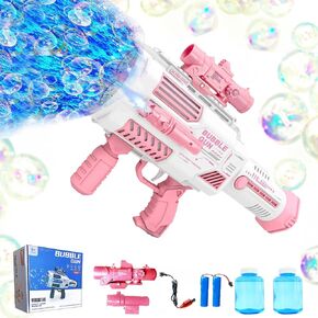 Automatic Gatling Bubble Gun,That Produces Thousands of Bubbles per Minute, Suitable for Children and Adults and Perfect for Indoor and Outdoor Birthday Parties for Girl Boy in Kuwait