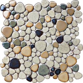 Interlocking Pebble Tiles 5 Sheets Mosaic Tiles