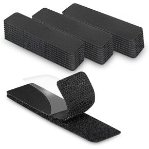 شرائط لاصقة وخطافية من Lekou، 24 مجموعة - شريط لاصق وحلقة 1 × 4 بوصة، شرائط لاصقة شديدة التحمل، شريط تثبيت لاصق خلفي قوي للمكتب المنزلي in Kuwait