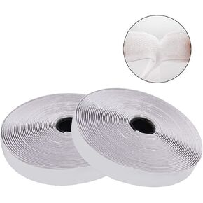 Jackwood 36 Feet Self Adhesive Hook and Loop Tape Roll Sticky Back Strip Adhesive Backed Fabric Fastener Mounting Tape for Picture and Tools Hanging Pedal Board Fastening (3/4 INCH, Black)