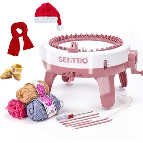 YIMORIA SENTRO Knitting Machine, Rotary Adult Kids Smart 40 Needles Knitting Machine, Suitable for Beginners, Efficient DIY Scarf Hat Socks, Christmas and New Year Gifts (40)