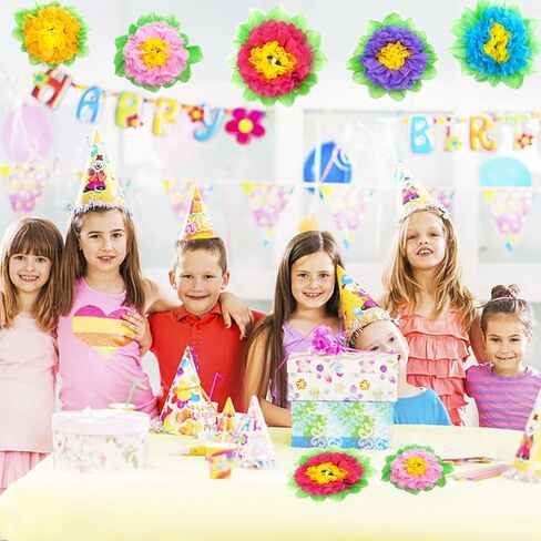 20 قطعة من الزهور الورقية بنمط فييستا، زهور ورقية ملونة لتزيين الحفلات ذات الطابع الخاص والكرنفالات والحرف اليدوية وخلفية الزفاف وحفلات اعياد الميلاد in Kuwait