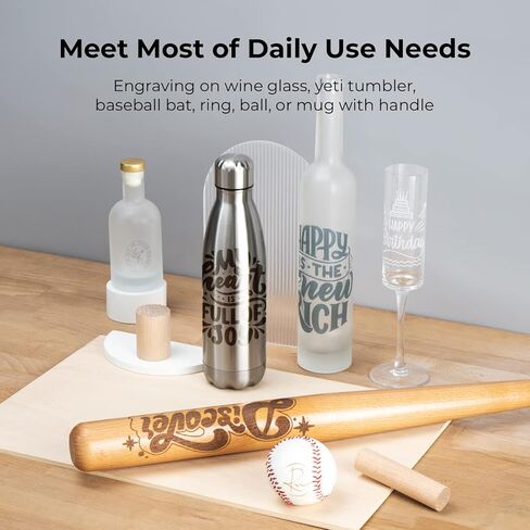 xTool RA2 Pro for M1، دوارة ليزر 4 في 1 مع ناهضات، وحدة نقش أسطوانة دوارة بالليزر للنقش بالليزر، دوار تشاك الفك، أسطوانة دوارة على المحور Y لنقش الأشياء الأسطوانية in Kuwait