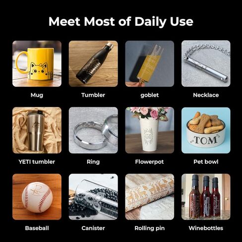 xTool RA2 Pro for M1، دوارة ليزر 4 في 1 مع ناهضات، وحدة نقش أسطوانة دوارة بالليزر للنقش بالليزر، دوار تشاك الفك، أسطوانة دوارة على المحور Y لنقش الأشياء الأسطوانية in Kuwait