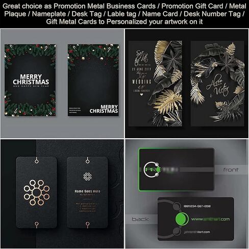 100 قطعة من فراغات النقش المعدنية من LaserPecker، بطاقات عمل من صفائح الألومنيوم متعددة الأغراض لبطاقات LP2/LP3/LP4 وغيرها من بطاقات النقش بالليزر DIY، سمك 0.1 مم - أسود in Kuwait