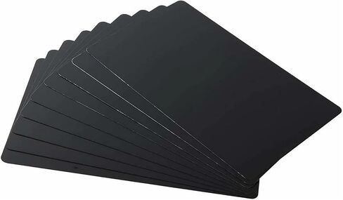 100 قطعة من فراغات النقش المعدنية من LaserPecker، بطاقات عمل من صفائح الألومنيوم متعددة الأغراض لبطاقات LP2/LP3/LP4 وغيرها من بطاقات النقش بالليزر DIY، سمك 0.1 مم - أسود in Kuwait