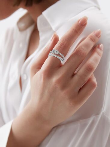 Your Always Charm To My Daughter Ring Highs and Lows Rings for Women Double Wave Rings Inspirational Rings for Daughter from Mom in Saudi Arabia