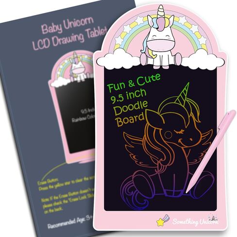Something Unicorn - Unicorn Writing Tablet & Doodle Board for 3+ Year Old Girls.. Super Cute Unicorn Toy Gift for Learning and On-The-go Creativity. Unleash Your Child's Creativity (Baby Unicorn) in Kuwait
