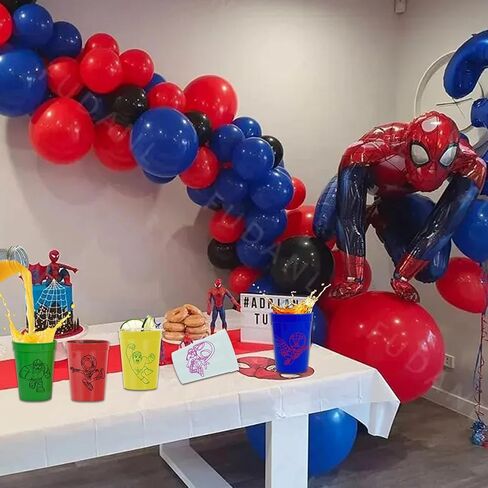 24 قطعة من Hbavfihnbg Spidey وأصدقائه المذهلين هدايا الحفلات، 12 أونصة Spidey وأصدقائه المذهلين، أكواب بلاستيكية قابلة لإعادة الاستخدام، لوازم الحفلات Spidey، أكواب الشرب لمحبي العنكبوت، ديكورات الحفلات Spidey in Kuwait