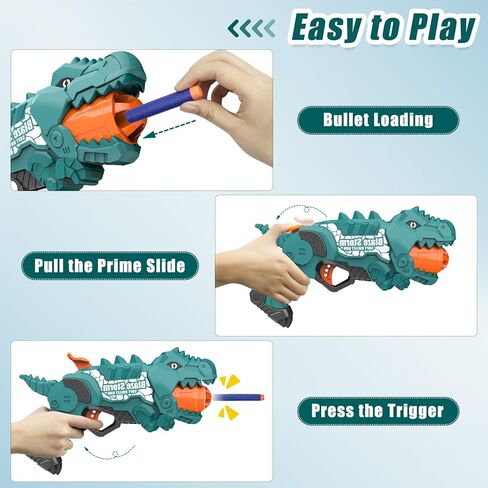Zecong Girls Toy Gun for Nerf Guns Bullet، مسدس لعبة مسدس صغير مع 20 قطعة من السهام الرغوية الناعمة، 5 سهام في برميل دوار وبراغي عمل، لعبة إطلاق نار للداخل والخارج (وردي) in Kuwait