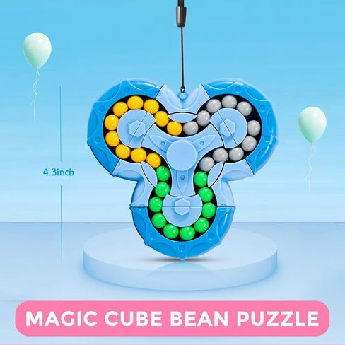 VirtueStar Magic Cube Bean Puzzle، تدوير ولغز، ألعاب تململ لتخفيف التوتر والقلق، ألعاب السفر لإثارة الدماغ للأطفال والمراهقين والبالغين، ألعاب حسية للمصابين باضطراب فرط الحركة ونقص الانتباه، عيد الميلاد البوب ​​(برتقالي) in Saudi Arabia