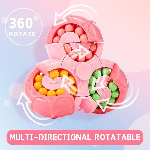 VirtueStar Magic Cube Bean Puzzle، تدوير ولغز، ألعاب تململ لتخفيف التوتر والقلق، ألعاب السفر لإثارة الدماغ للأطفال والمراهقين والبالغين، ألعاب حسية للمصابين باضطراب فرط الحركة ونقص الانتباه، عيد الميلاد البوب ​​(برتقالي) in Saudi Arabia