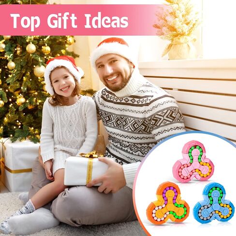 VirtueStar Magic Cube Bean Puzzle، تدوير ولغز، ألعاب تململ لتخفيف التوتر والقلق، ألعاب السفر لإثارة الدماغ للأطفال والمراهقين والبالغين، ألعاب حسية للمصابين باضطراب فرط الحركة ونقص الانتباه، عيد الميلاد البوب ​​(برتقالي) in Saudi Arabia