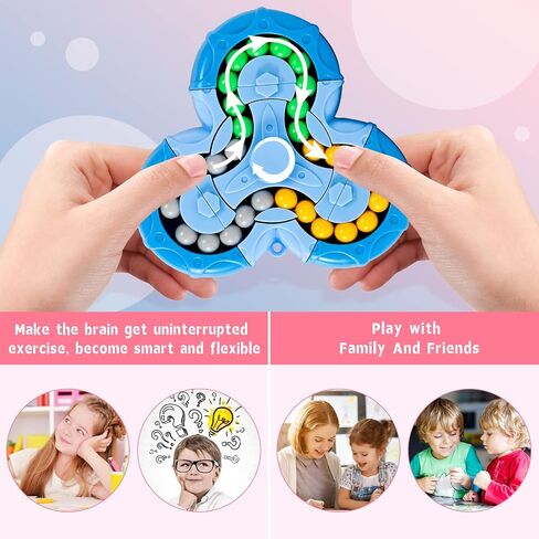 VirtueStar Magic Cube Bean Puzzle، تدوير ولغز، ألعاب تململ لتخفيف التوتر والقلق، ألعاب السفر لإثارة الدماغ للأطفال والمراهقين والبالغين، ألعاب حسية للمصابين باضطراب فرط الحركة ونقص الانتباه، عيد الميلاد البوب ​​(برتقالي) in Saudi Arabia