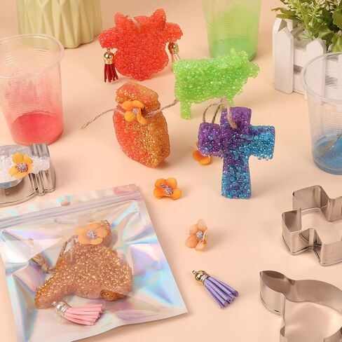 اوبرلي 58 قطعة من مجموعة صنع الفريشي مع تعليمات، لوازم منعشة للسيارة ذاتية الصنع مع خرز عطري غير معطر، قوالب تقطيع طازجة واكسسوارات لصنع معطر هواء السيارة in Kuwait