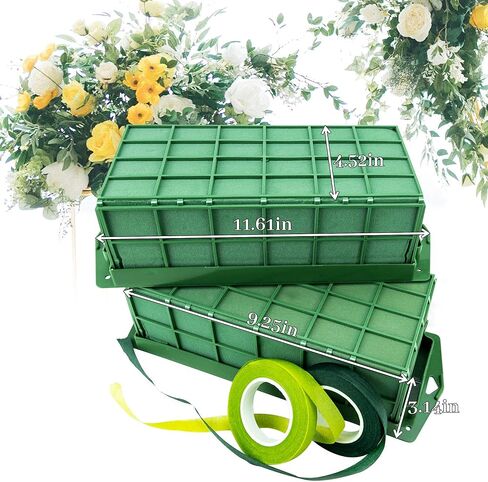 قطعتان من قفص إسفنجي زهري للزهور الوافدة، حامل زهور مع إسفنجة زهرية لترتيب الزهور الطازجة وديكورات عطلة الزفاف in Kuwait