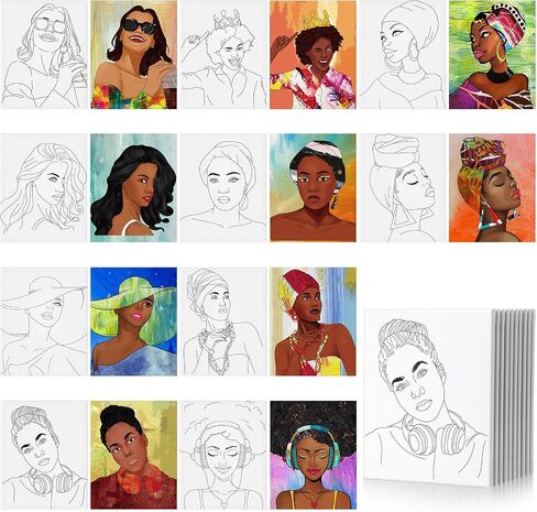Sherr 10 Pcs Pre Drawn Canvas for Painting,Vintage,8 X 10 Inch in Kuwait
