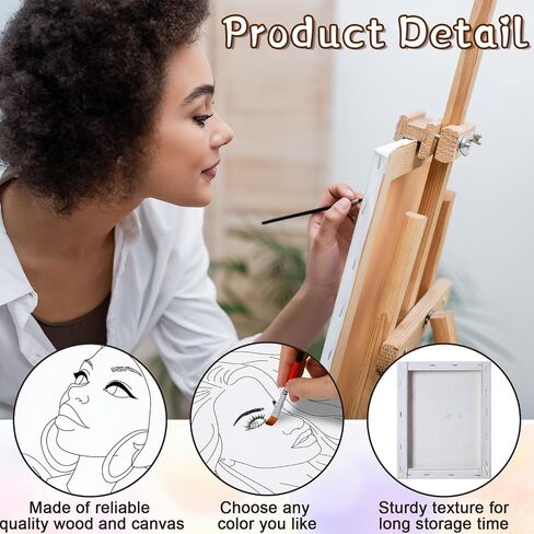 Sherr 10 Pcs Pre Drawn Canvas for Painting,Vintage,8 X 10 Inch in Kuwait