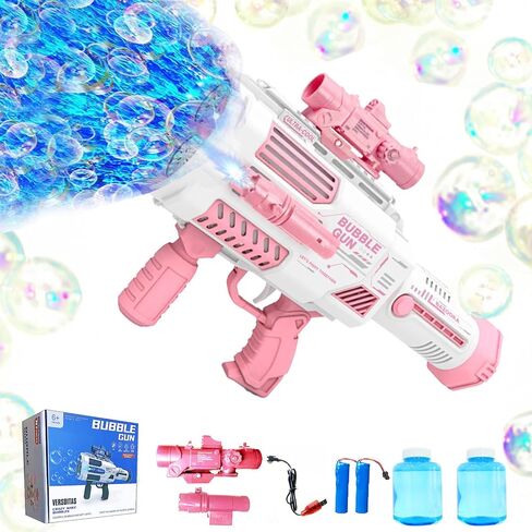 Automatic Gatling Bubble Gun,That Produces Thousands of Bubbles per Minute, Suitable for Children and Adults and Perfect for Indoor and Outdoor Birthday Parties for Girl Boy in Kuwait