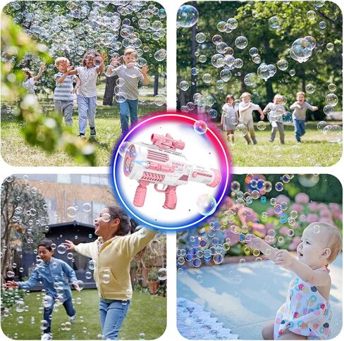 Automatic Gatling Bubble Gun,That Produces Thousands of Bubbles per Minute, Suitable for Children and Adults and Perfect for Indoor and Outdoor Birthday Parties for Girl Boy in Kuwait