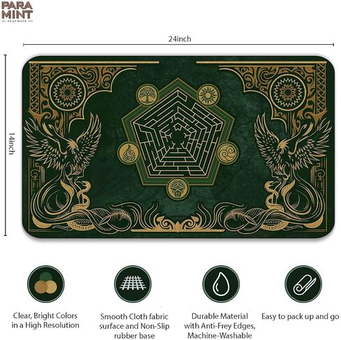Flamewake Phoenix - MTG Playmat - Compatible with Magic The Gathering Playmat - Play MTG, YuGiOh, TCG - Original Play Mat Art Designs & Accessories in Kuwait