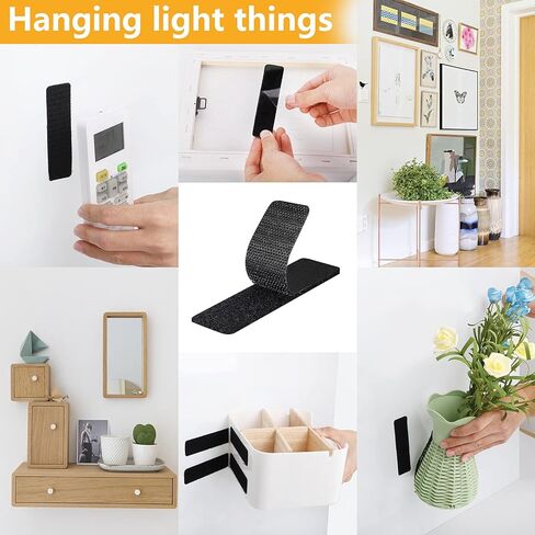 شرائط لاصقة وخطافية من Lekou، 24 مجموعة - شريط لاصق وحلقة 1 × 4 بوصة، شرائط لاصقة شديدة التحمل، شريط تثبيت لاصق خلفي قوي للمكتب المنزلي in Kuwait