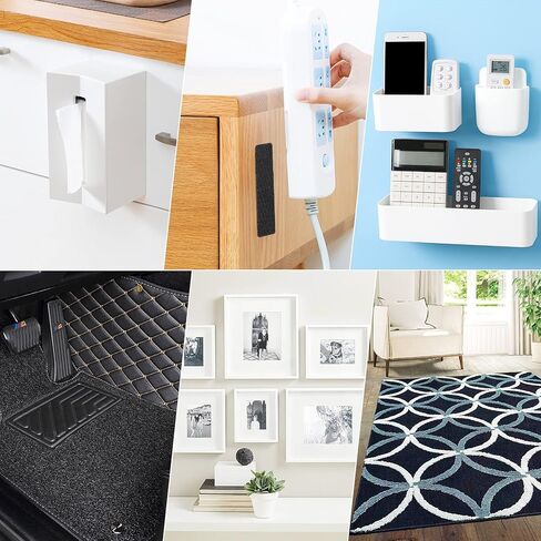 شرائط لاصقة وخطافية من Lekou، 24 مجموعة - شريط لاصق وحلقة 1 × 4 بوصة، شرائط لاصقة شديدة التحمل، شريط تثبيت لاصق خلفي قوي للمكتب المنزلي in Kuwait