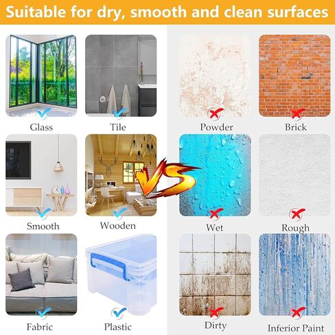 شرائط لاصقة وخطافية من Lekou، 24 مجموعة - شريط لاصق وحلقة 1 × 4 بوصة، شرائط لاصقة شديدة التحمل، شريط تثبيت لاصق خلفي قوي للمكتب المنزلي in Kuwait