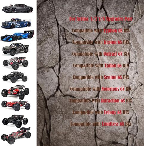 أجزاء ترقية لحامل التوجيه المؤازر من الألومنيوم لمحطة RC لـ 1/8 Kraton BLX 4WD Typhon 6S BLX Senton BLX Notorious BLX Outcast BLX 4WD Talion 6s v2 BLX 4WD in Kuwait