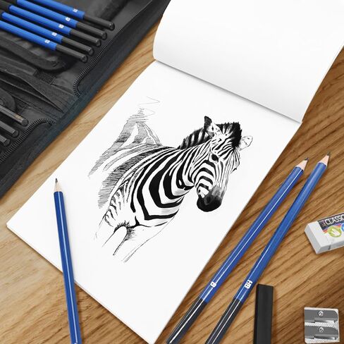 مايبريلار مجموعة الرسم والرسم، 41 قطعة من اقلام الرسم الاحترافية لمجموعة الرسم مع دفتر رسم واقلام جرافيت وفحم، مجموعة رسم فنية للاطفال والمبتدئين والمراهقين والبالغين in Saudi Arabia