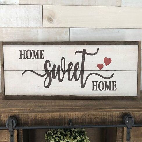 22PCS Large Letter Welcome Stencils for Painting on Wood - Vertical Welcome and Home Sweet Home Stencils - Farmhouse Stencils for Crafts Reusable - Ideal Stencil Templates for Wood Signs & Crafting in Kuwait