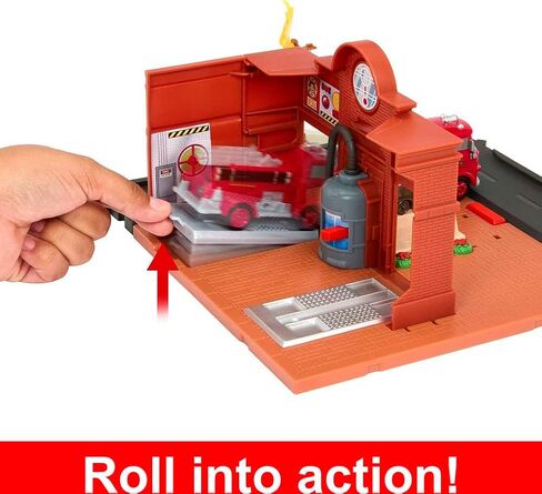Mattel Disney and Pixar’s Cars Toys, Red’s Fire Station Playset with Toy Fire Truck and Kid-Activated Action, Cars On The Road in Saudi Arabia