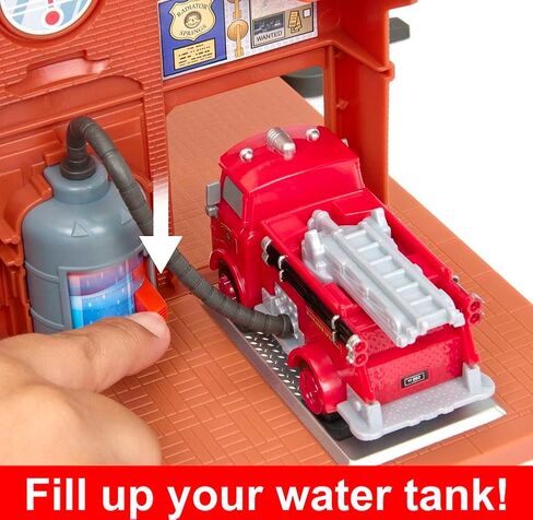 Mattel Disney and Pixar’s Cars Toys, Red’s Fire Station Playset with Toy Fire Truck and Kid-Activated Action, Cars On The Road in Saudi Arabia