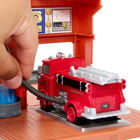 Mattel Disney and Pixar’s Cars Toys, Red’s Fire Station Playset with Toy Fire Truck and Kid-Activated Action, Cars On The Road in Saudi Arabia