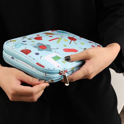 مجموعة إبر الحياكة الدائرية من الخيزران من KOKNIT مكونة من 18 زوجًا، بما في ذلك إبر الحياكة الطويلة خفيفة الوزن مقاس 31 بوصة (2 مم - 10 مم)، و43 قطعة من أدوات الحياكة وحقيبة تخزين أنيقة in Kuwait