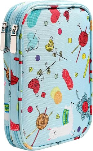 مجموعة إبر الحياكة الدائرية من الخيزران من KOKNIT مكونة من 18 زوجًا، بما في ذلك إبر الحياكة الطويلة خفيفة الوزن مقاس 31 بوصة (2 مم - 10 مم)، و43 قطعة من أدوات الحياكة وحقيبة تخزين أنيقة in Kuwait