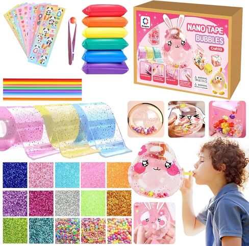 Berggers Nano Tape Bubble Kit with Step-by-Step Video Tutorials,Party Gifts DIY Kits for Kids,Boys,Girls,Adult in Kuwait