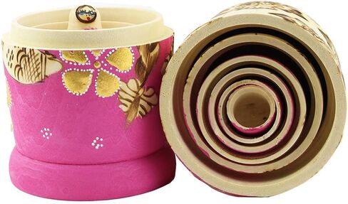 مونمو 7 قطع من دمى التعشيش الروسية اللطيفة للفتيات المجدولة باللون الوردي من ماتريوشكا in Kuwait