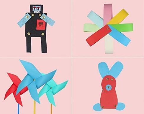 100 قطعة من أدوات تثبيت الورق الذهبية، أدوات تثبيت معدنية نحاسية مستديرة مزخرفة لصناعة الفن، لوازم الأعمال اليدوية للأطفال والمشروعات المدرسية اليدوية (8 × 15 مم) in Kuwait