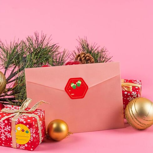 504 قطعة ملصقات عيد الميلاد للهدايا Liubeili علامات الاسم الحالية ذاتية اللصق سانتا لديكور تغليف هدايا حفلات الأعياد in Kuwait