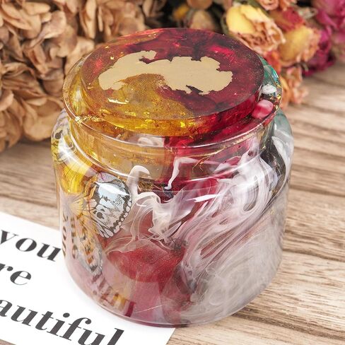 بيسسيركل 2 مجموعة قوالب جرة الراتنج، قوالب سيليكون جرة للراتنج مع غطاء، قوالب صب راتنجات الايبوكسي لزجاجة تخزين DIY، حاوية الحلوى، حامل الشموع، ديكور المنزل حرفة صب راتنجات الايبوكسي in Kuwait