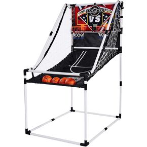 مجموعة لعبة Lancaster 2 Player Junior Indoor Arcade لكرة السلة ذات الطوق المزدوج للرماية وغرفة الاستراحة مع 4 كرات سلة ومضخة هواء ولوحة نتائج LED in Kuwait