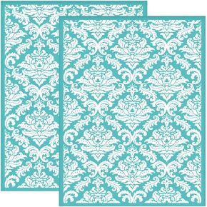 OLYCRAFT 2pcs 11x8.6 Inch Self-Adhesive Silk Screen Printing Stencils Marble Reusable Silkscreen Stencils Washable Mesh Transfer Stencil for Painting on Wood T-Shirts Bags