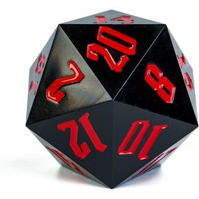 D20 Single Dice 55mm, 20 Sided DND Dice, Giant D20 D&D Polyhedral Dice Large D20 with Dice Gift Box for Dungeons and Dragons, RPG, MTG Table Games (Transparent Blue Bubbles)
