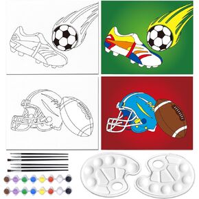 WEBEEDY 2 Pack 8x10 Pre Drawn Canvas Paint Kit for Couples Adults, Sneakers Retro Theme Canvas Painting for Valentine's Day Adults Sip and Paint Date Night Games Party Favor Christmas Gifts