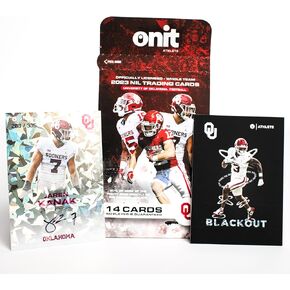 بطاقات تداول Oklahomaooners Football Nil - حزمة 14 بطاقة - مرخصة رسميًا من الرابطة الوطنية لرياضة الجامعات لعام 2023 - الفريق بأكمله - توقيعات بطاقات سلسلة التوقيع - بطاقات التعتيم - بطاقات سلسلة الأيقونة in Kuwait